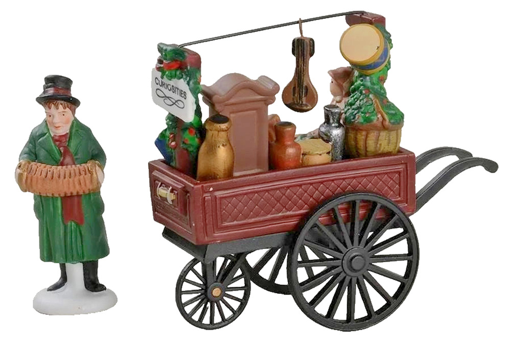 Dept 56 Chelsea Market Curiosities Monger & Cart #58270 Heritage Village